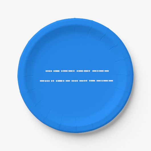 Gefeliciteerd met je verjaardag in Morse Code Papieren Bordje (Voorkant)