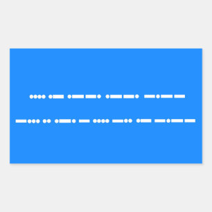Gefeliciteerd met je verjaardag in Morse Code Rechthoekige Sticker