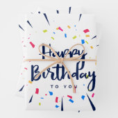 Gefeliciteerd met je verjaardag inpakpapier vel (In situ)