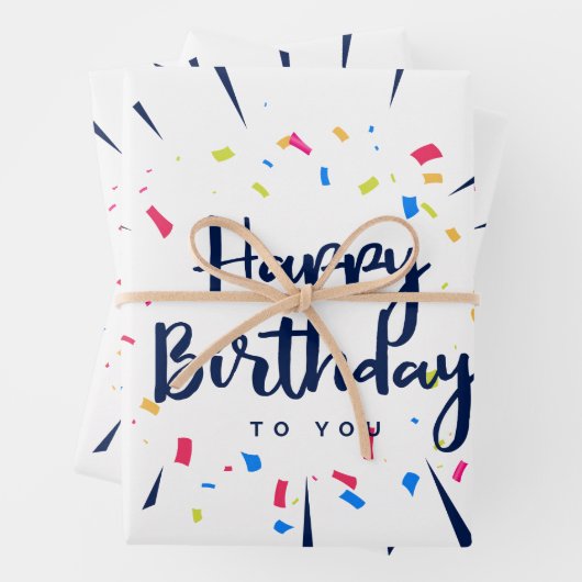 Gefeliciteerd met je verjaardag inpakpapier vel (In situ)