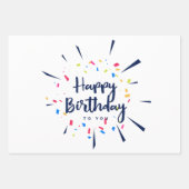 Gefeliciteerd met je verjaardag inpakpapier vel (Voorkant)