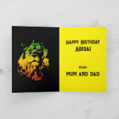 Gefeliciteerd met je verjaardag Jamaicaanse Rasta  Kaart (Binnen)