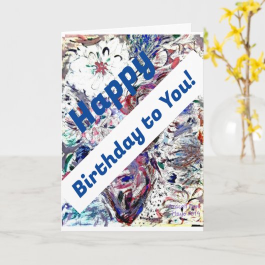 Gefeliciteerd met je verjaardag! Kaart (Gele Bloem)