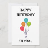 GEFELICITEERD MET JE VERJAARDAG KAART (Voorkant)