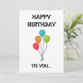 GEFELICITEERD MET JE VERJAARDAG KAART (Staand voorkant)