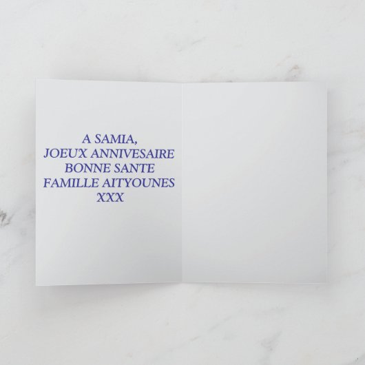 GEFELICITEERD MET JE VERJAARDAG KAART (Binnen)