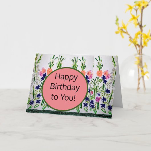 Gefeliciteerd met je verjaardag! Kaart (Gele Bloem)