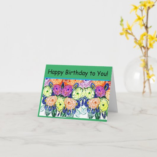 Gefeliciteerd met je verjaardag! Kaart (Gele Bloem)