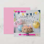 Gefeliciteerd met je verjaardag! 🎉🎂 kaart (Voorkant / Achterkant)