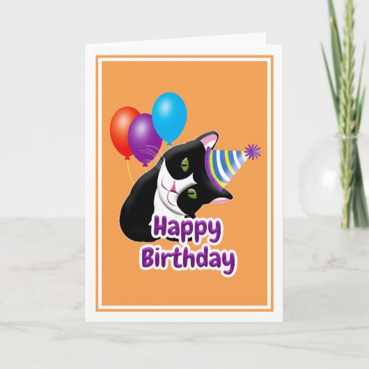 Gefeliciteerd met je verjaardag Kat Kaart (Voorkant)