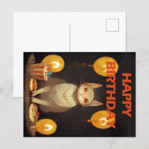 Gefeliciteerd met je verjaardag! - kattenfeest briefkaart