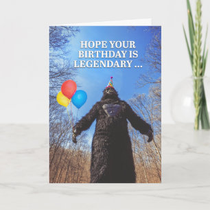 Gefeliciteerd met je verjaardag Legendarische Bigf Feestdagen Kaart