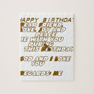 Gefeliciteerd met je verjaardag legpuzzel