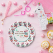 Gefeliciteerd met je verjaardag | Macaron Papieren Bordje (Feest)
