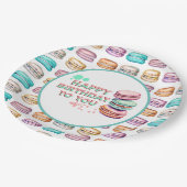 Gefeliciteerd met je verjaardag | Macaron Papieren Bordje (Gekanteld)