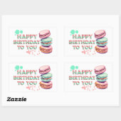 Gefeliciteerd met je verjaardag | Macaron Rechthoekige Sticker (Vel)