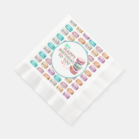 Gefeliciteerd met je verjaardag | Macaron Servet (Hoek)