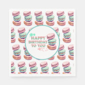 Gefeliciteerd met je verjaardag | Macaron Servet (Voorkant)