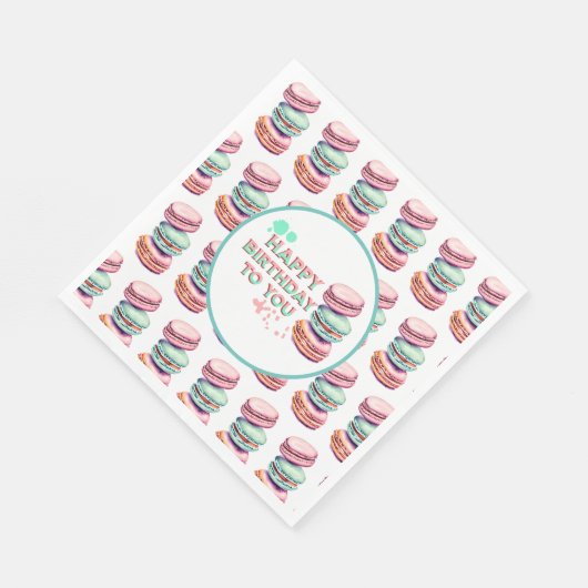 Gefeliciteerd met je verjaardag | Macaron Servet (Hoek)