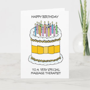Gefeliciteerd met je verjaardag, massagetherapeut kaart