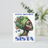 Gefeliciteerd met je verjaardag melanine zwart mei feestdagenkaart (Staand voorkant)