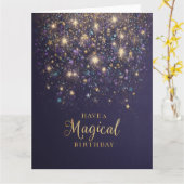 "Gefeliciteerd met je verjaardag" met Glitters en Kaart (Gele Bloem)