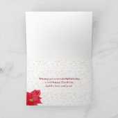 Gefeliciteerd met je verjaardag met kerstpuntjes kaart (Binnen)