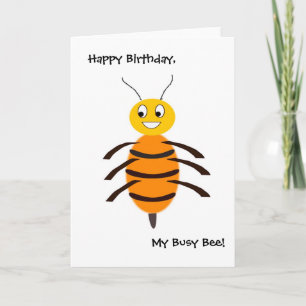 Gefeliciteerd met je verjaardag, mijn bezige bij! kaart