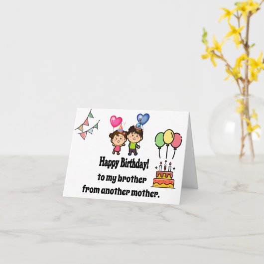 Gefeliciteerd met je verjaardag, mijn broer van ee kaart (Gele Bloem)