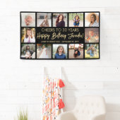 Gefeliciteerd met je verjaardag Moderne Fotocollag Spandoek (Insitu)