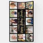 Gefeliciteerd met je verjaardag Moderne Fotocollag Spandoek (Verticaal)