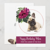 Gefeliciteerd met je verjaardag Moeder Franse Bull Feestdagenkaart (Voorkant / Achterkant)