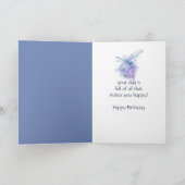 Gefeliciteerd met je verjaardag Mooie Blauwe Libel Kaart (Binnen)