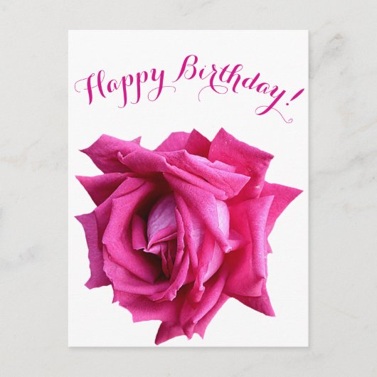 Gefeliciteerd met je verjaardag mooie hete roze ro briefkaart (Voorkant)