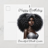 Gefeliciteerd met je verjaardag, mooie zwarte koni briefkaart (Voorkant / Achterkant)