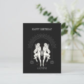 Gefeliciteerd met je verjaardag Mystic Gemini Ster Briefkaart (Staand voorkant)