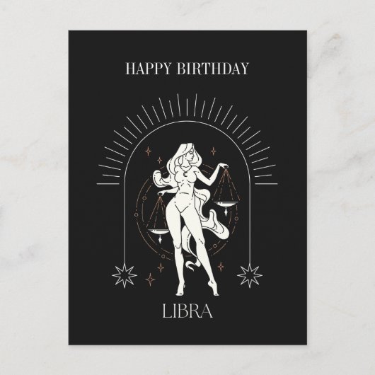 Gefeliciteerd met je verjaardag Mystic Weegschaal  Briefkaart (Voorkant)