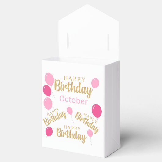 Gefeliciteerd met je verjaardag oktober verjaardag bedankdoosjes (Geopend)