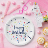 Gefeliciteerd met je verjaardag papieren bordje (Feest)