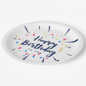 Gefeliciteerd met je verjaardag papieren bordje (Gekanteld)