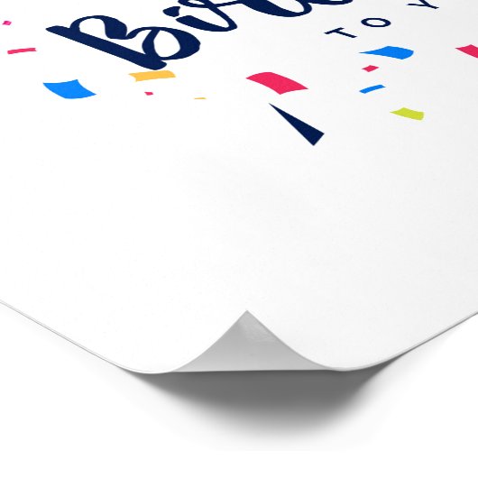 Gefeliciteerd met je verjaardag poster (Hoek)