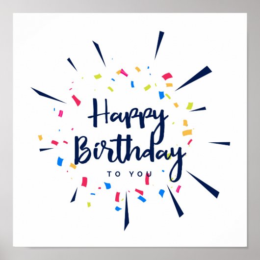 Gefeliciteerd met je verjaardag poster (Voorkant)