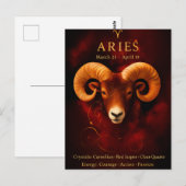 Gefeliciteerd met je verjaardag Ram | Geboortestee Briefkaart (Voorkant / Achterkant)