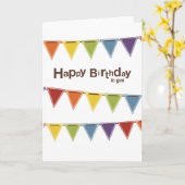 Gefeliciteerd met je verjaardag | regenboogverbran kaart (Gele Bloem)