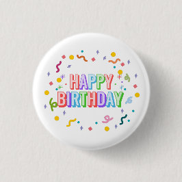 Gefeliciteerd met je verjaardag ronde button 3,2 cm