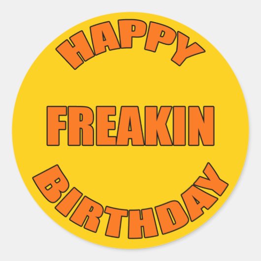 Gefeliciteerd met je verjaardag ronde sticker (Voorkant)