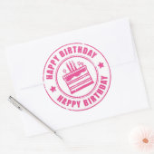 Gefeliciteerd met je verjaardag ronde sticker (Envelop)