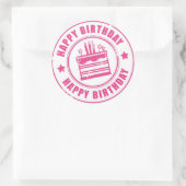 Gefeliciteerd met je verjaardag ronde sticker (Tas)