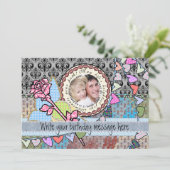 Gefeliciteerd met je verjaardag roos en je hart sj kaart (Staand voorkant)