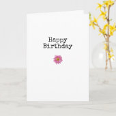 Gefeliciteerd met je verjaardag! Roze Daisy Modern Kaart (Gele Bloem)